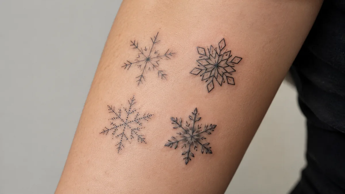 Snowflake Tattoo - Design Variations and Style Choices