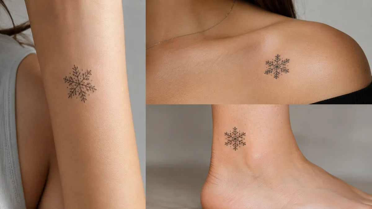 Snowflake Tattoo - Best Placements and How It Ages