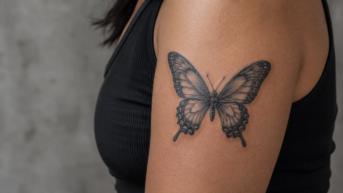 Strength Butterfly Tattoo - Placement, Pain, and How It Ages