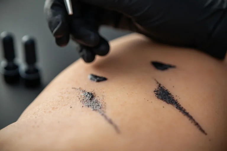 Tattoo blowout line comparison reference