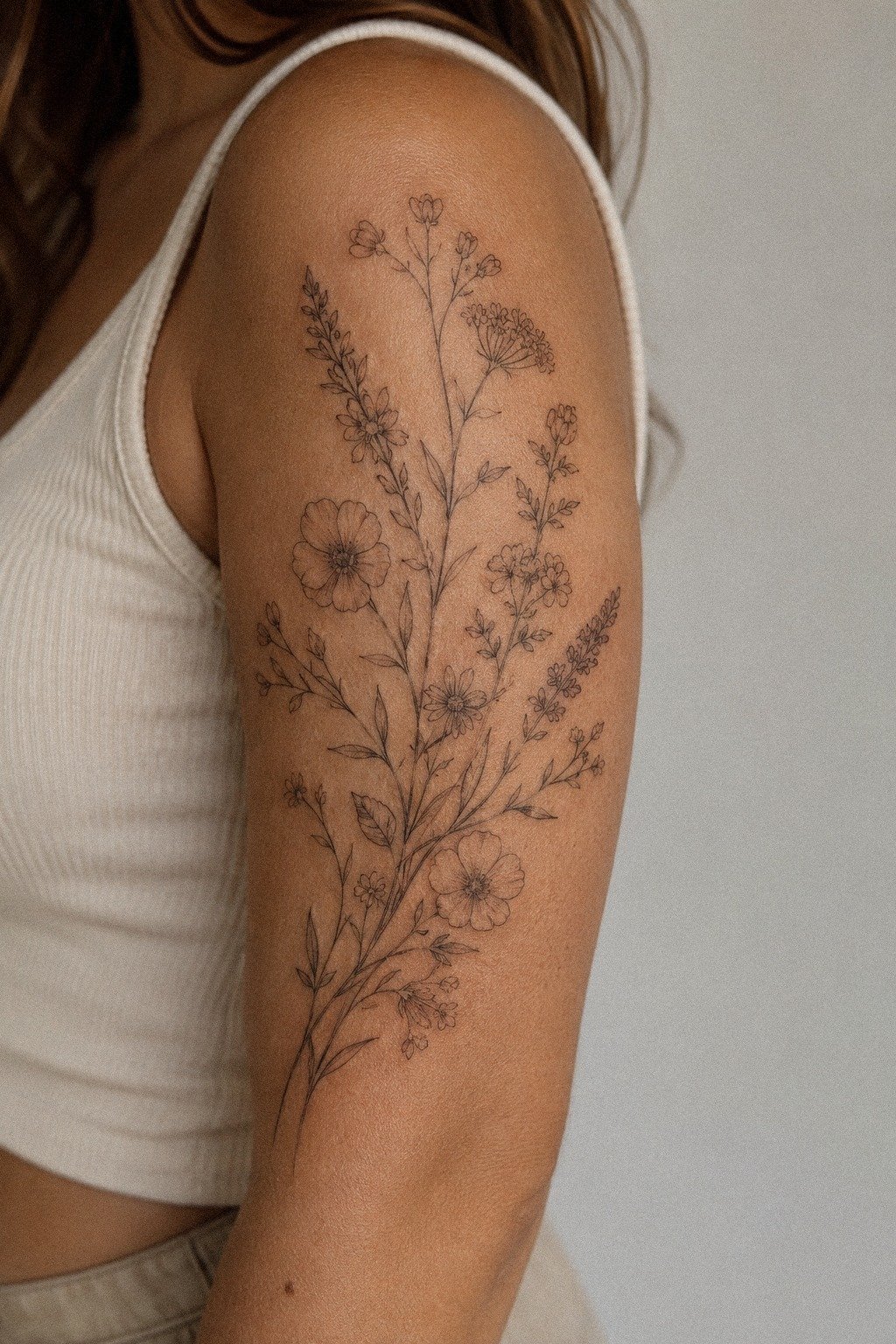 Wrap a Quarter Sleeve Wildflower Vine (The Three-Pass Method)