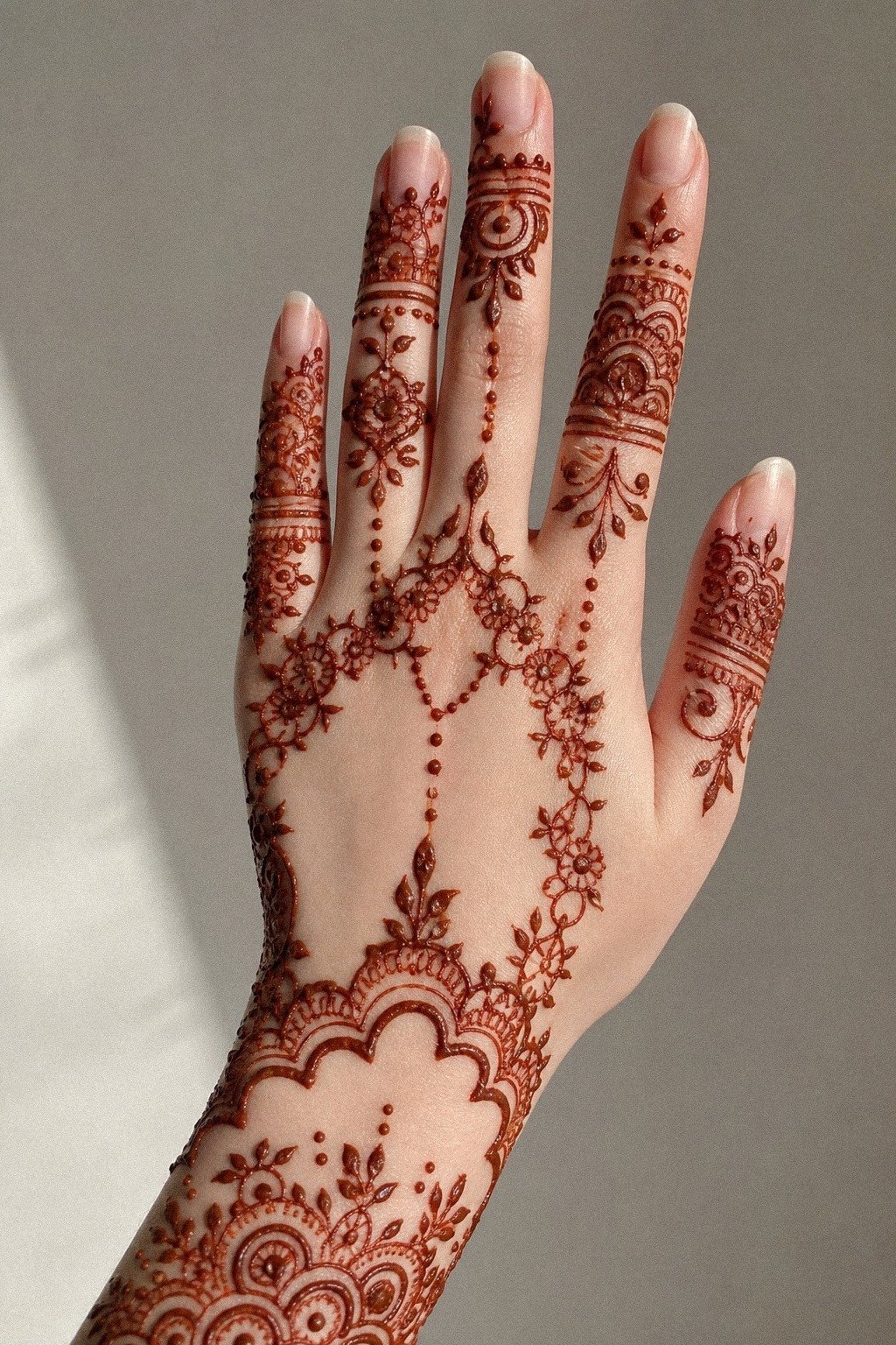 Negative Space Pakistani Mehndi Palm Design