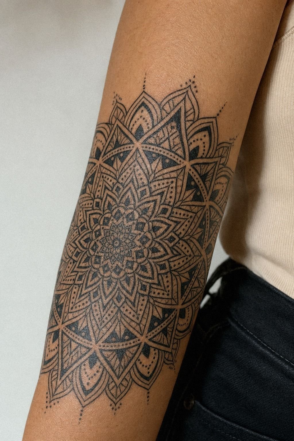 Geometric Mandala Forearm Tattoo