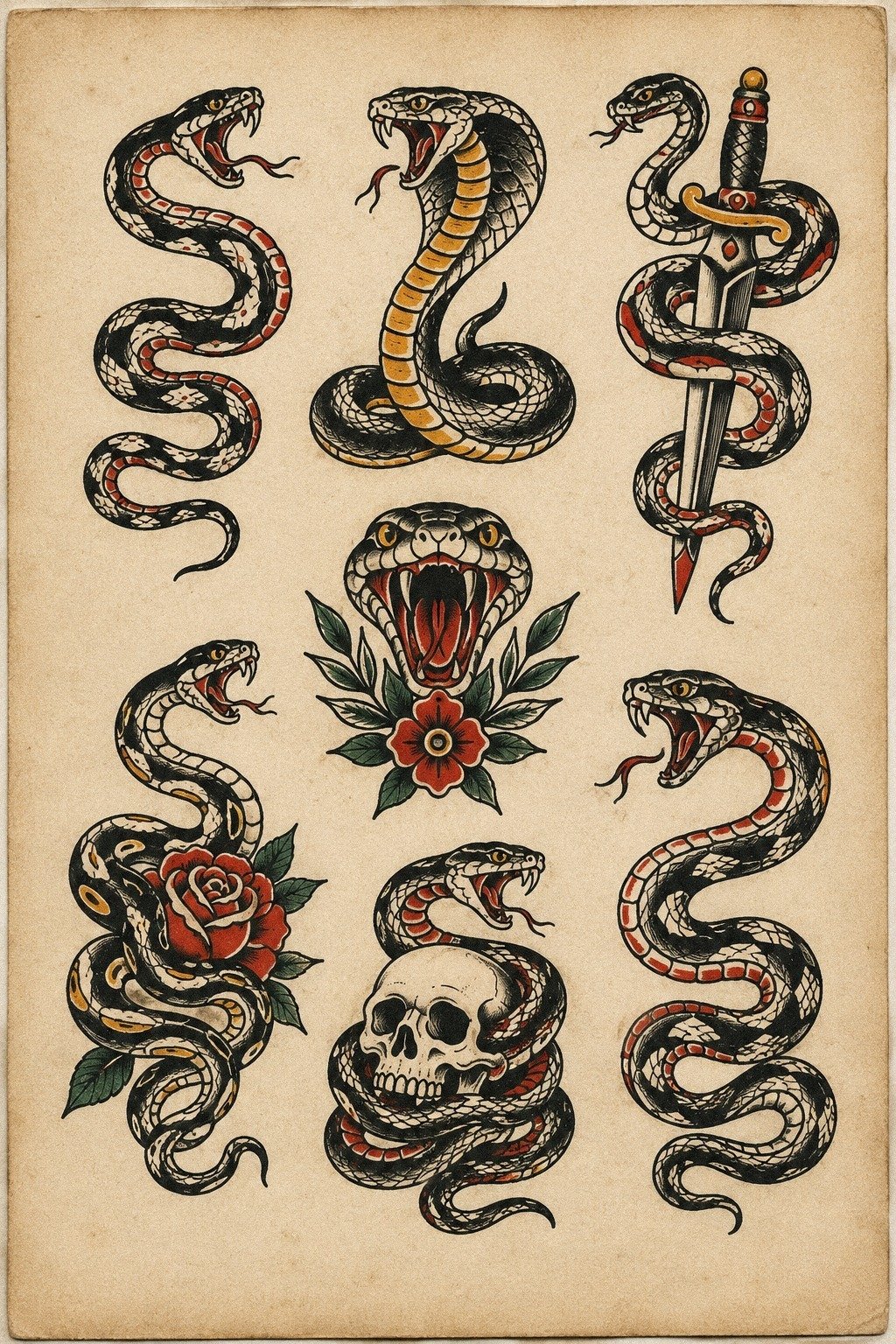 Watched The Snake Tattoo Stencil Transfer Heal