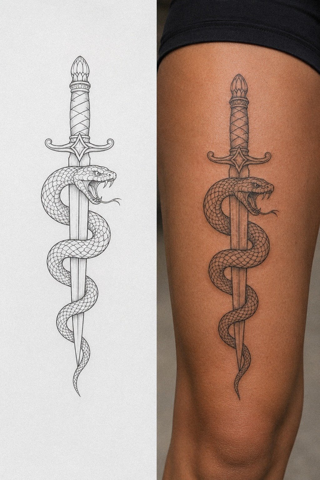 Added A Snake And Dagger Combination Piece