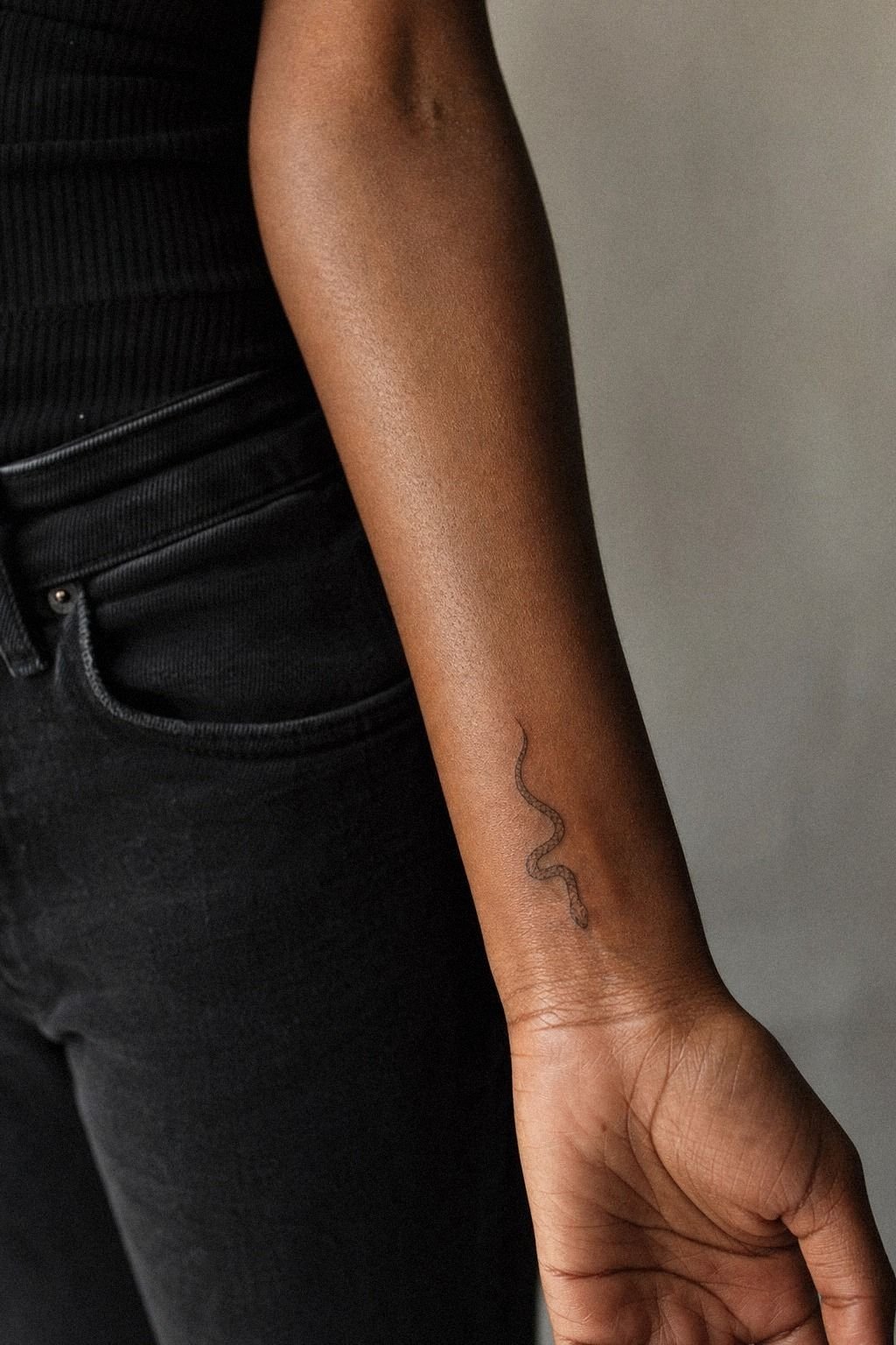 Choose A Minimal Snake Side Wrist Tattoo