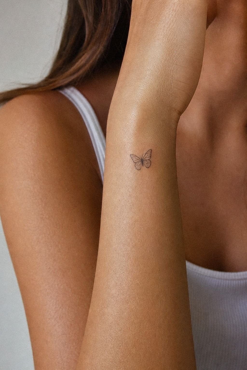 Choose A Micro Butterfly Side Wrist Tattoo