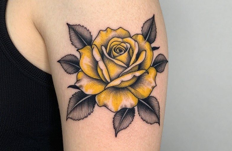 Yellow Rose Tattoo Meaning: Friendship, Joy & New Beginnings