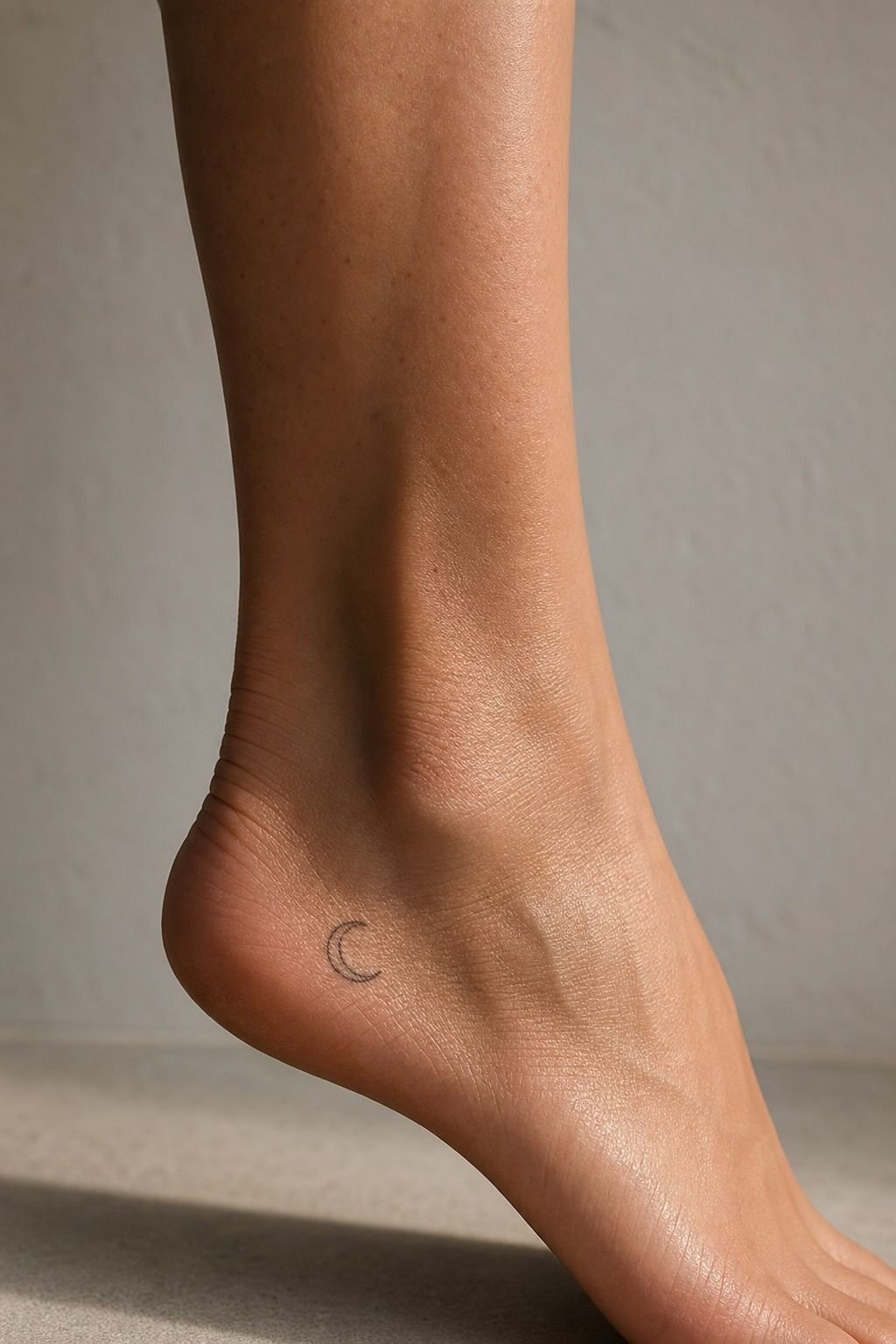 Place a Crescent Moon Along the Side Foot