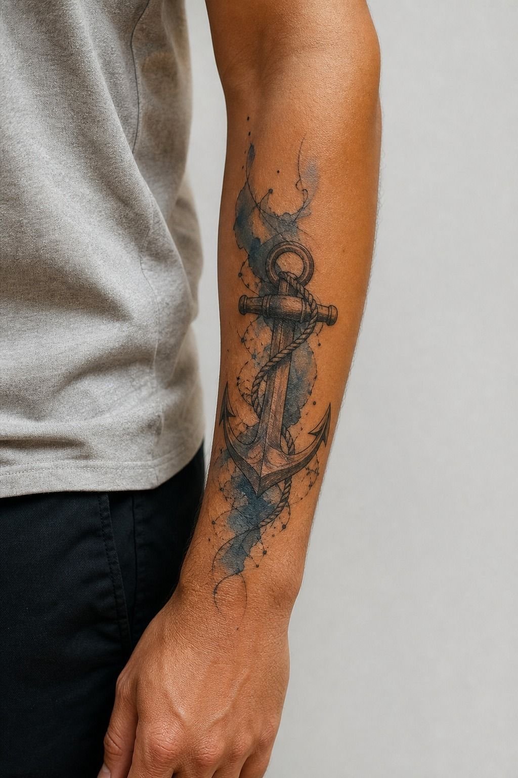 The Hard-Edge Anchor: watercolor with a real structure
