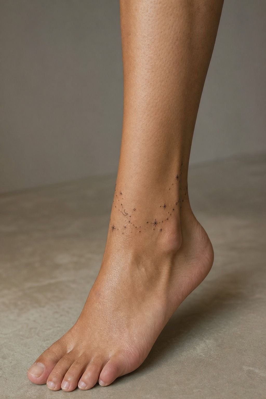 Ankle Bone Star Cluster Tattoo