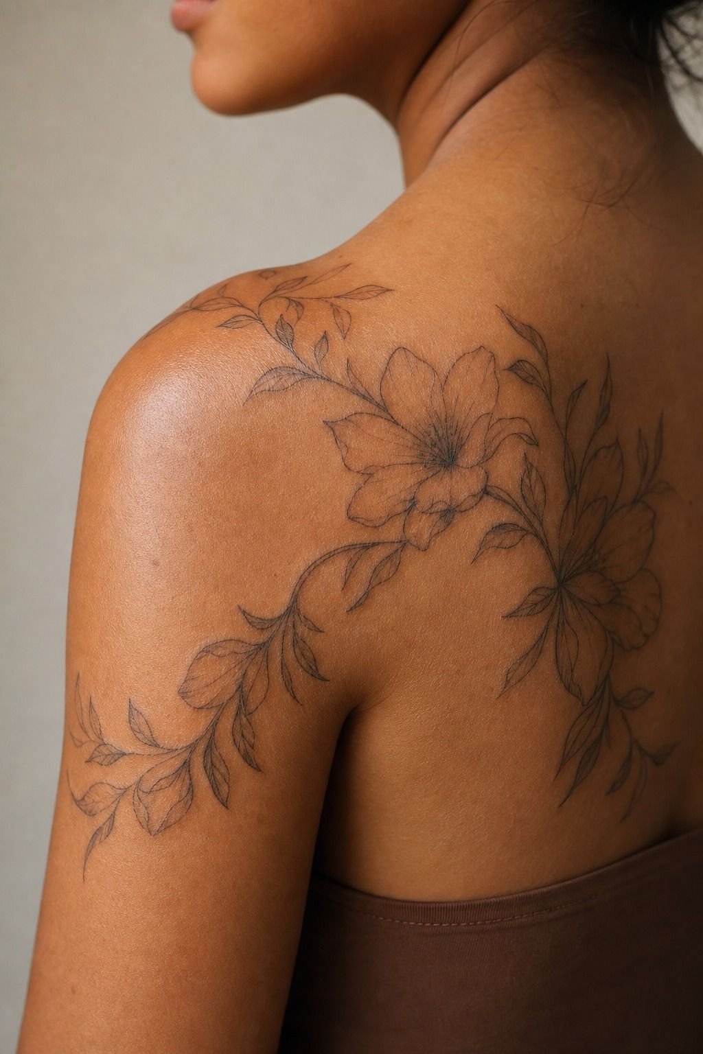 Keep Petal Placement Soft Around the Shoulder