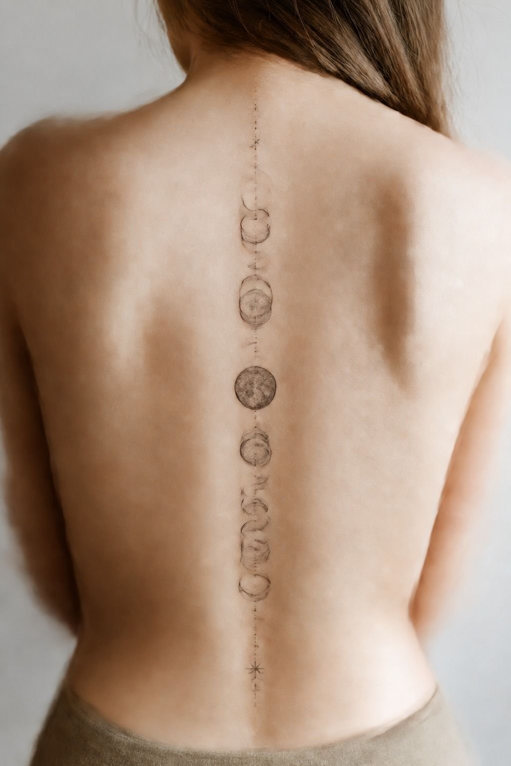 Track moon phases down the spine
