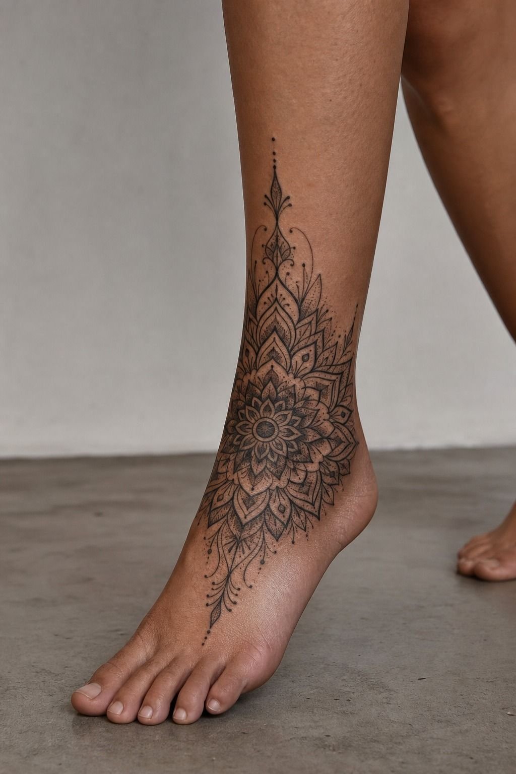 Ornamental Mandala Across The Top Foot