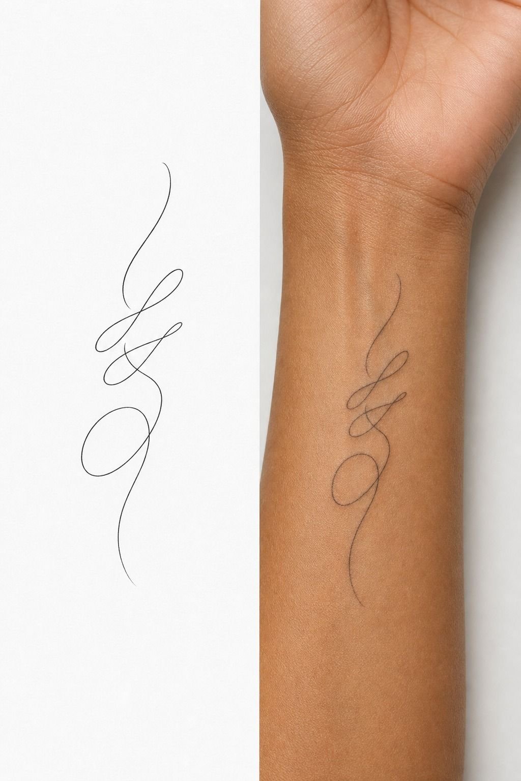 Script a fine line phrase along the inner wrist
