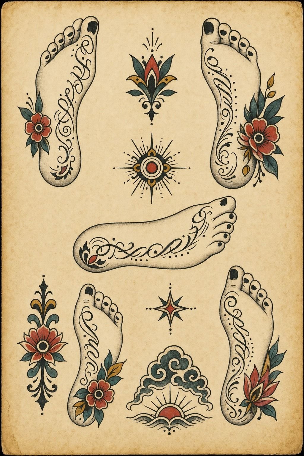 Place Script Along the Foot Edge