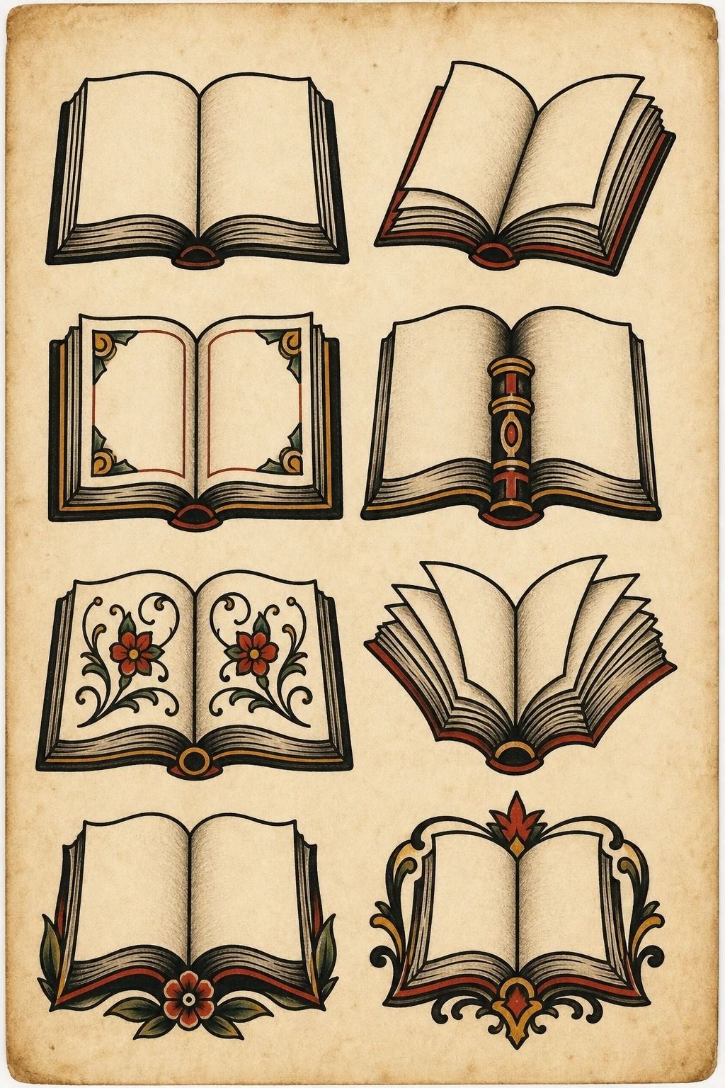 I Sketched An Open Book Silhouette