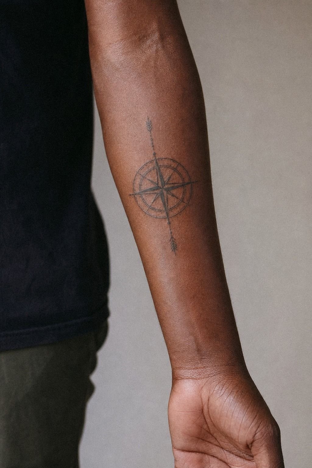 Place a Compass Tattoo on the Inner Forearm