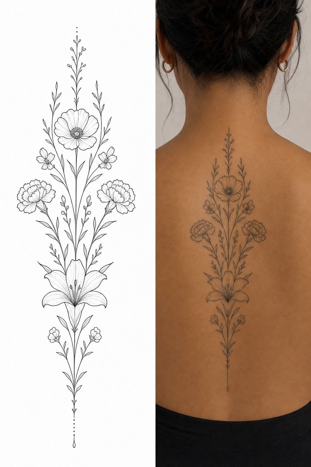 Stencil First, Then Build the Birth Flower