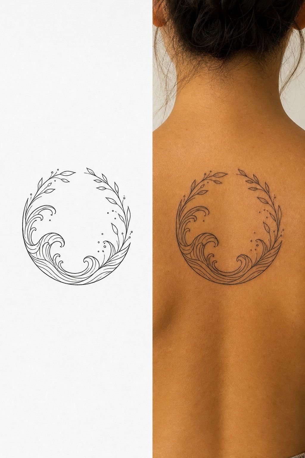 Open Skin Against a Packed Circle