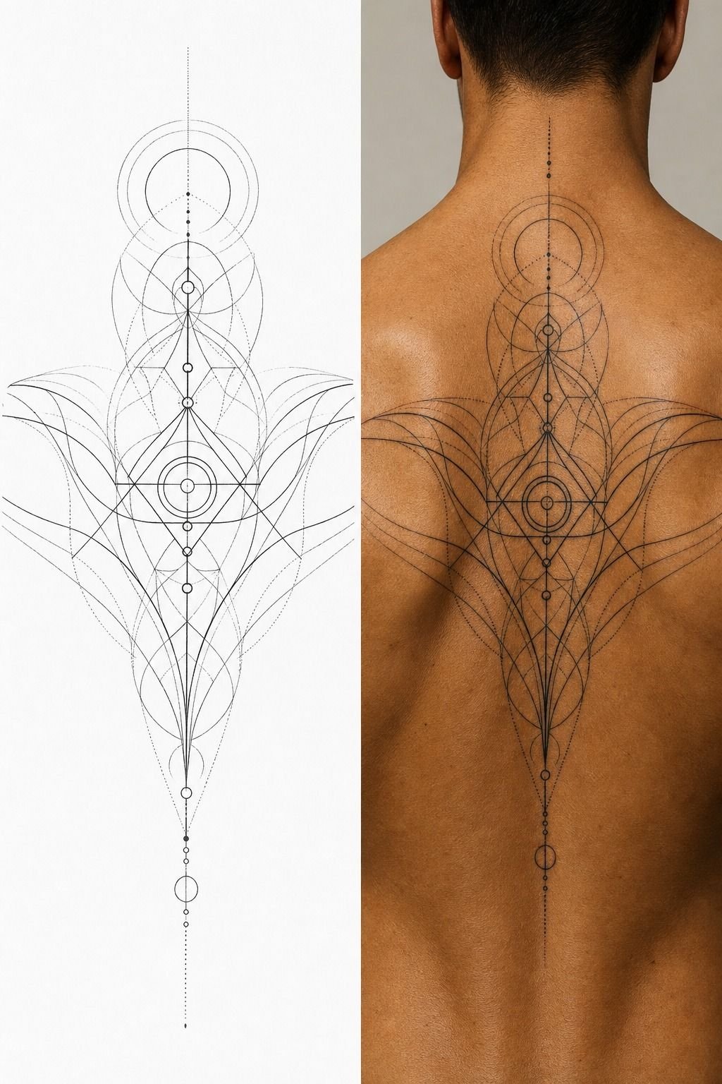 I Checked Flow Against Natural Back Muscles (Upper Back, Golden Tan Skin)