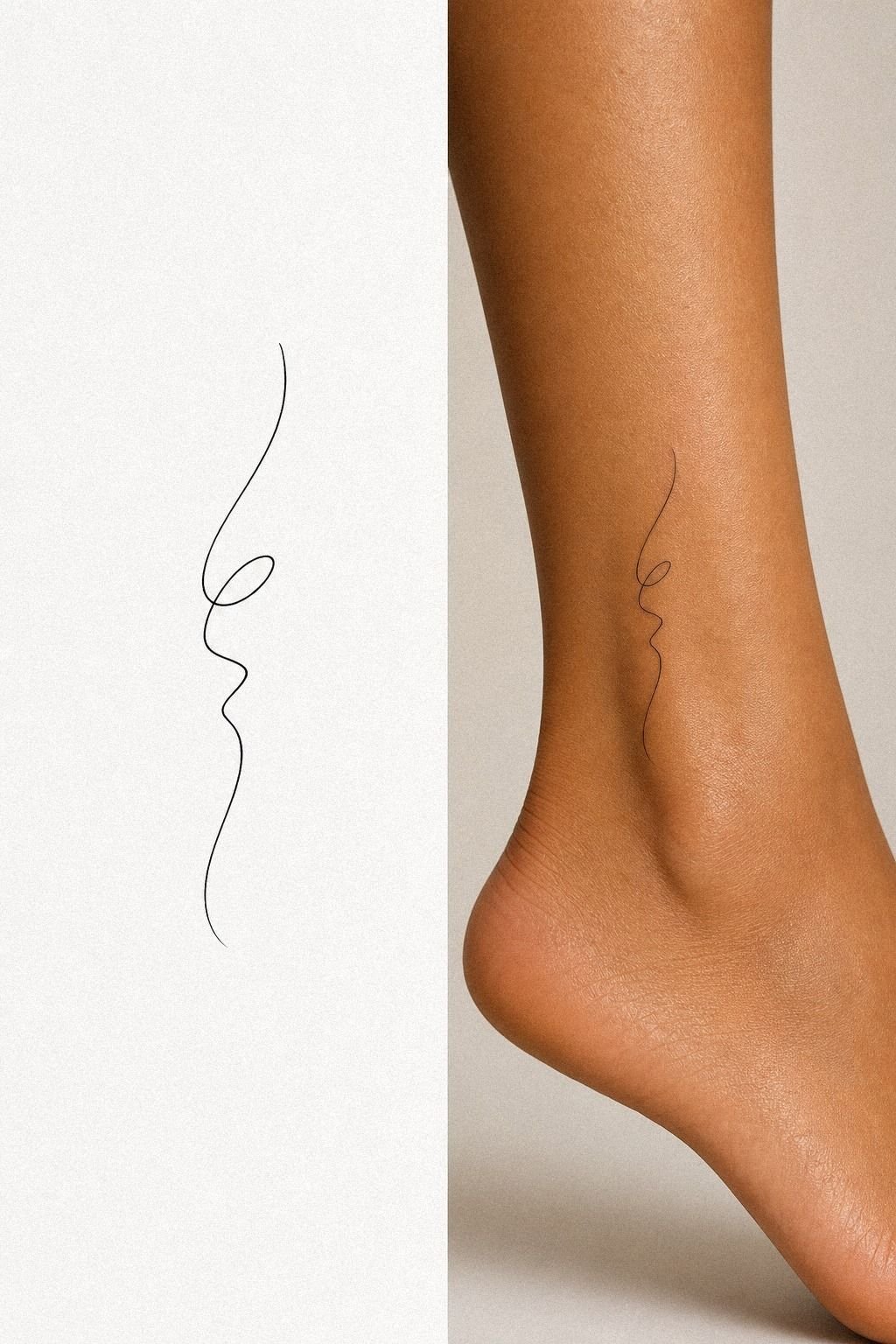 One Word Ankle Tattoo In Tiny Script
