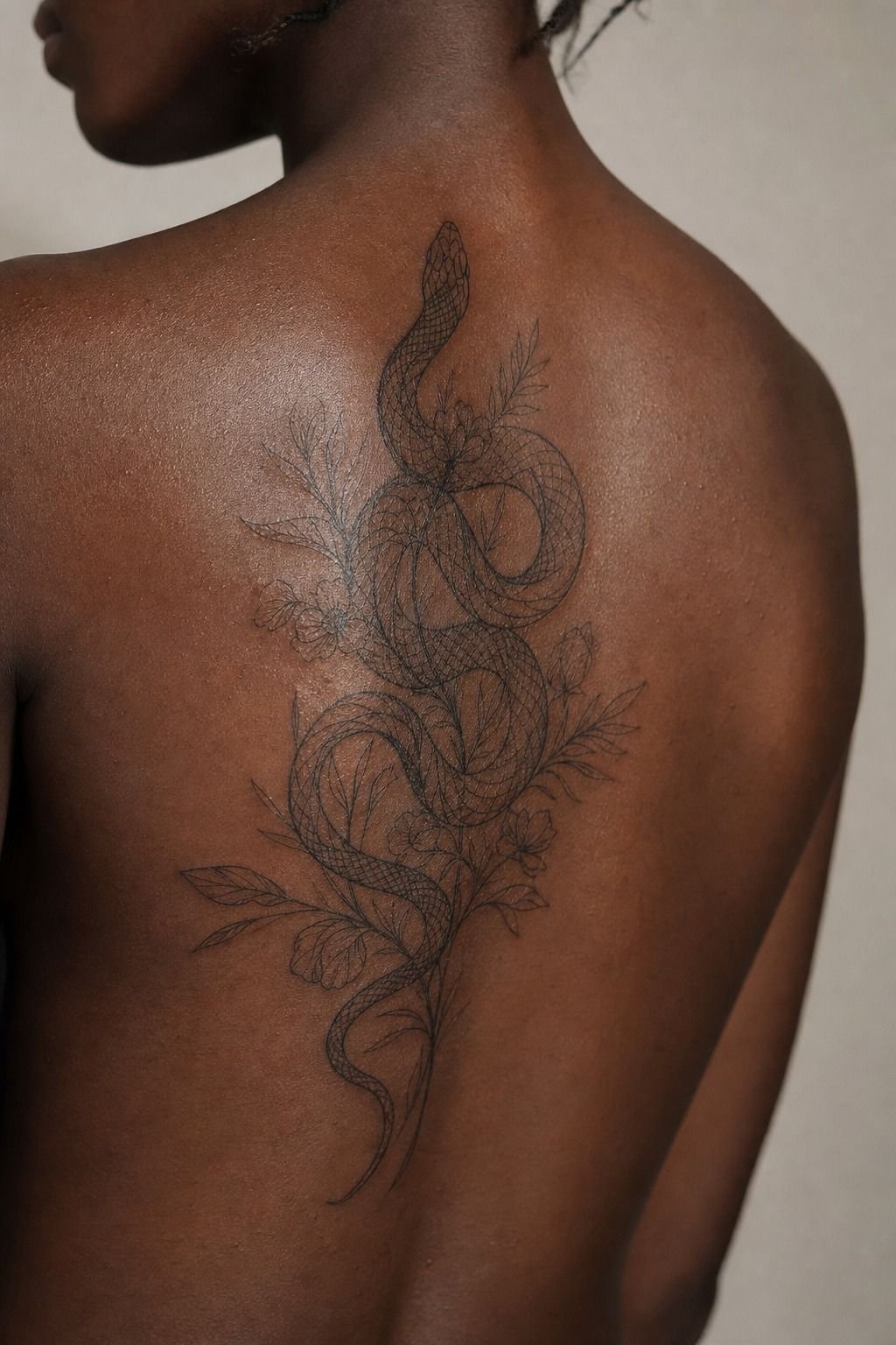 Kintsugi vs Scales: Lower Back Snake Linework