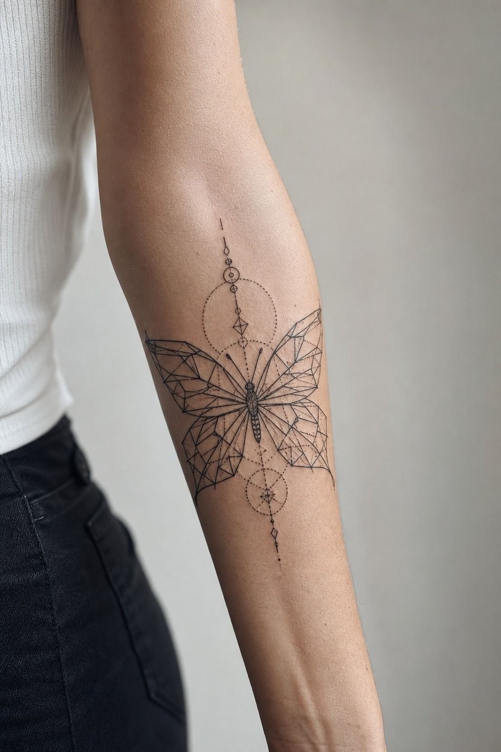 Sacred Geometry Butterfly Tattoo Sketch