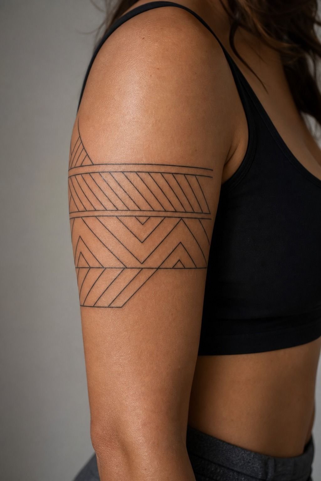 I Matched Line Weight Across Every Section (Upper Arm, Medium Warm Ivory Skin)