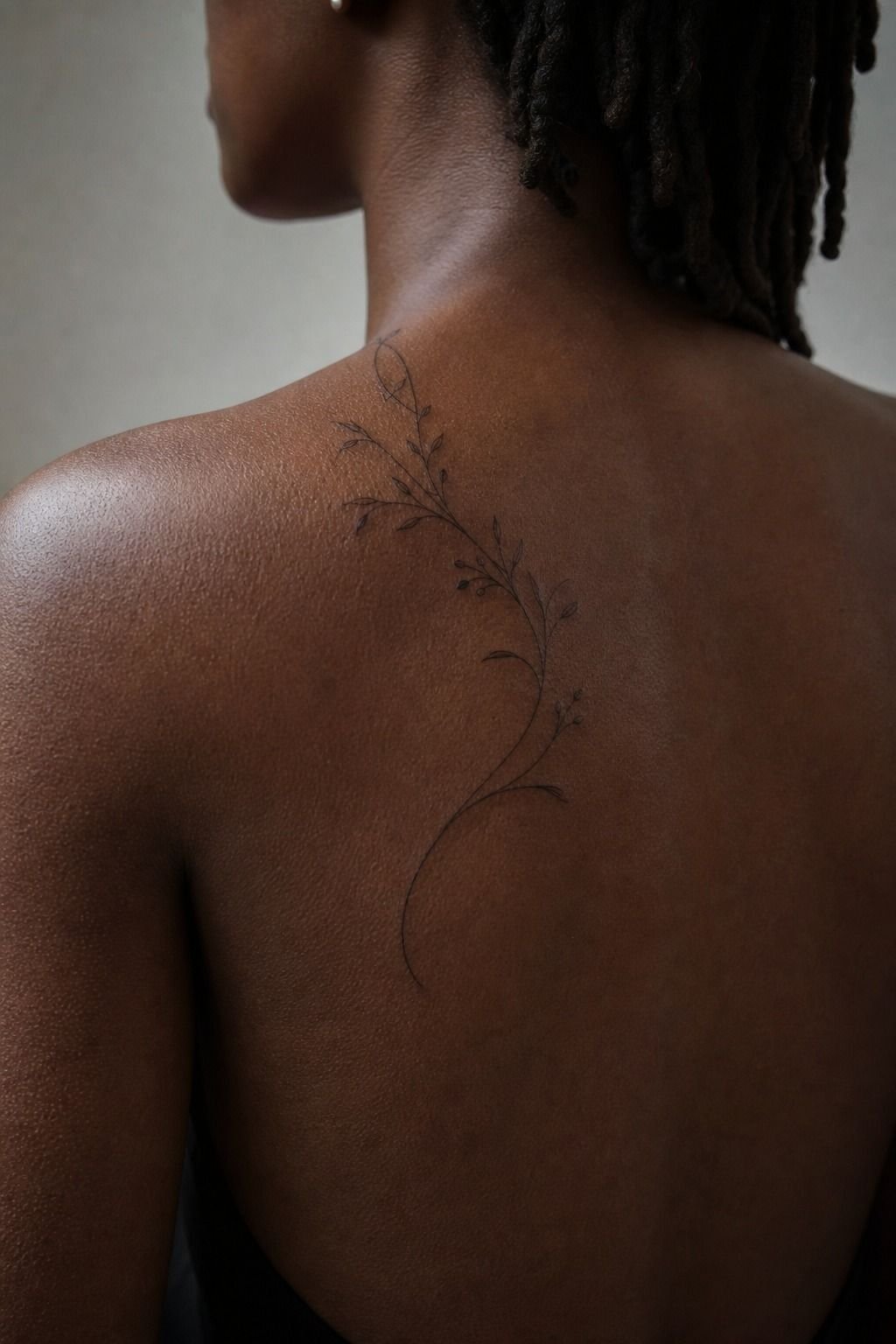 Minimal Collarbone To Back Tattoo
