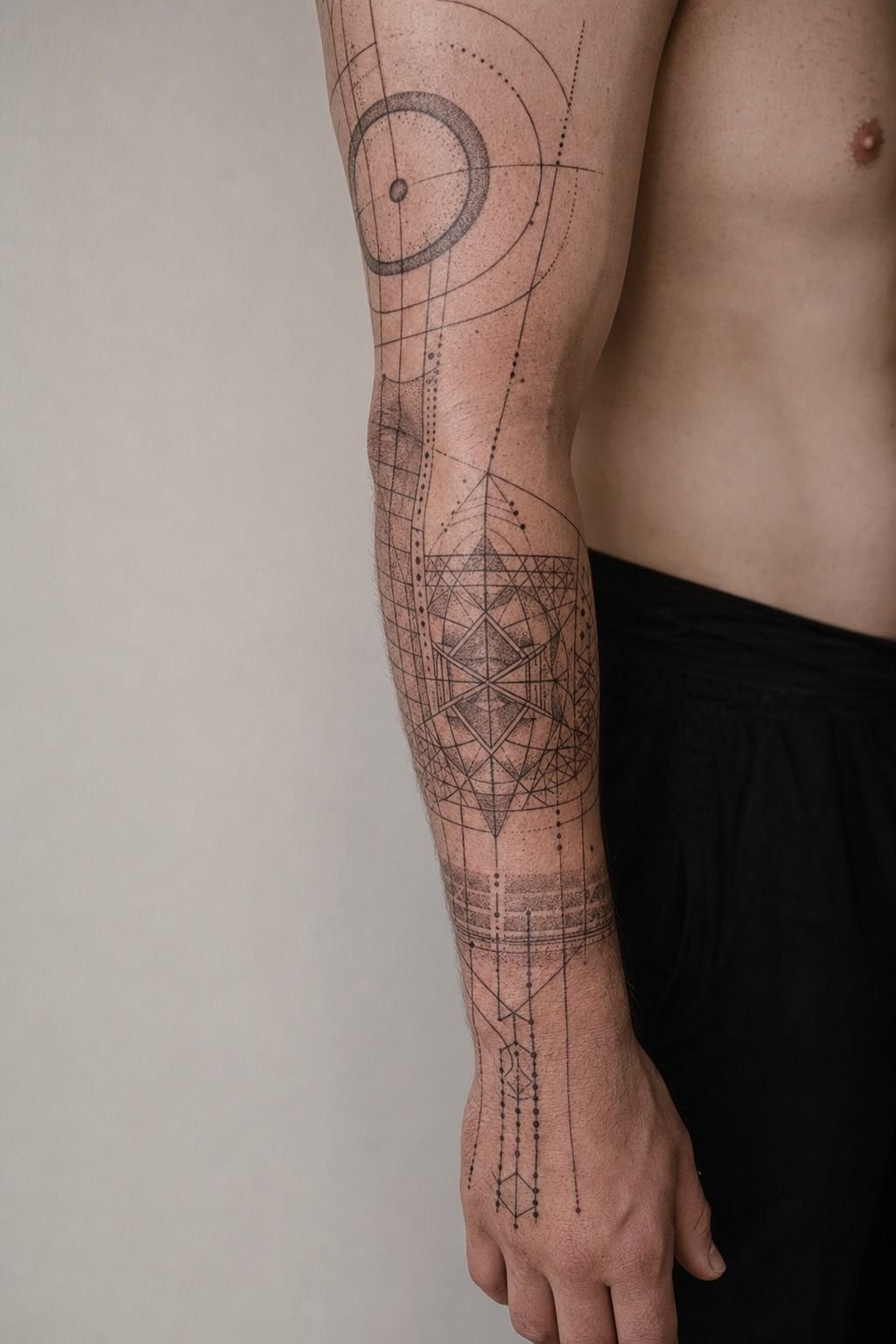 I Planned A Future Geometric Sleeve Extension (Fair Cool-Pink Forearm)