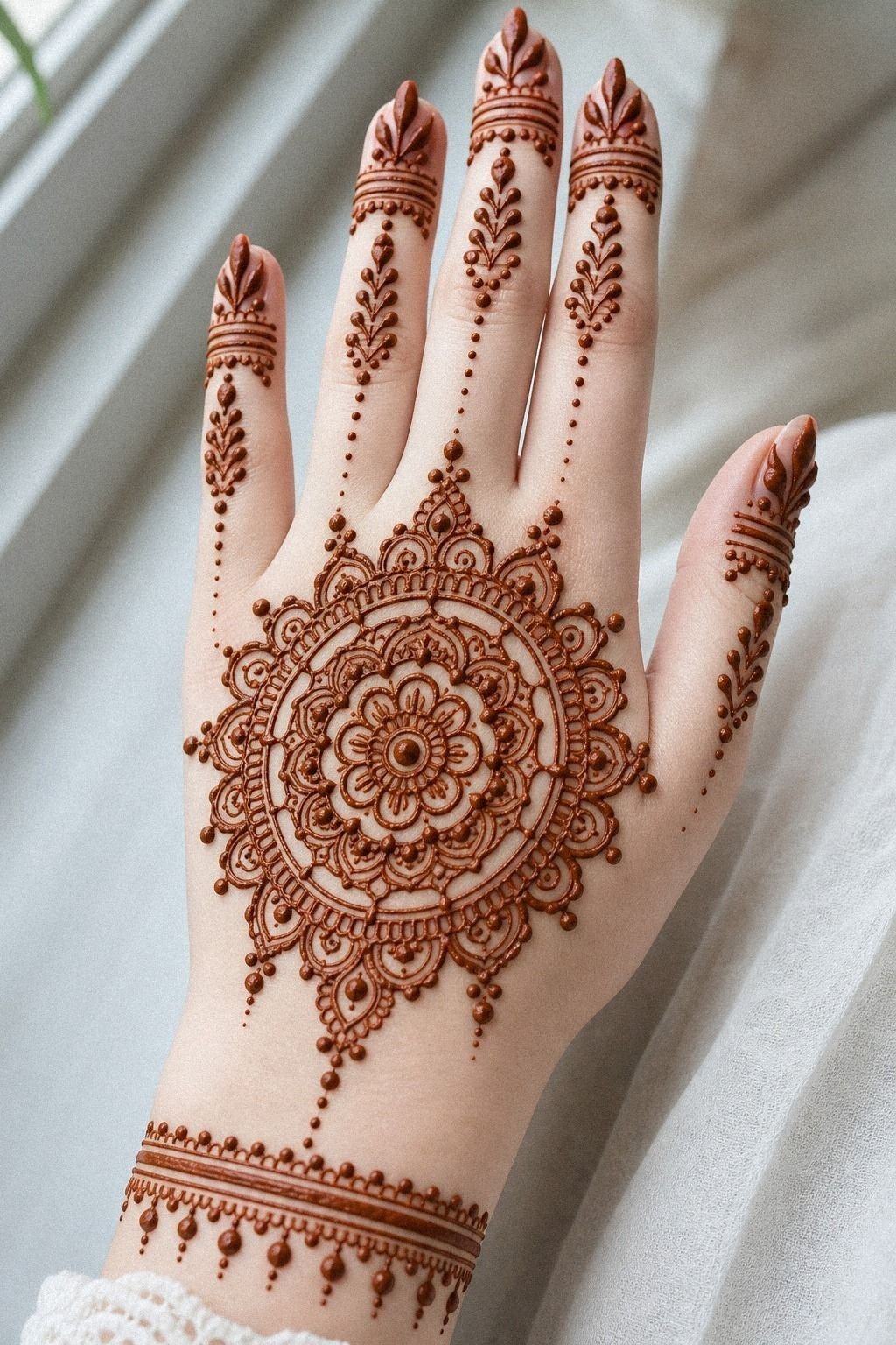 Start with a Simple Center Palm Mandala
