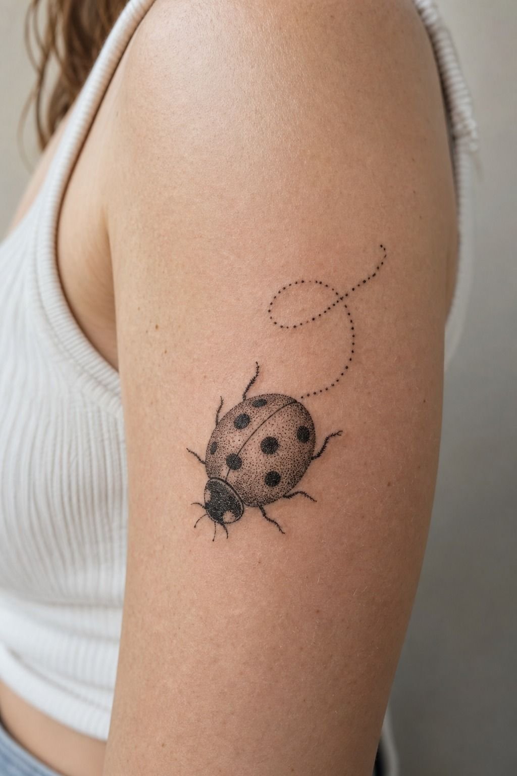Draw a Playful Dotted Trail Behind the Ladybug