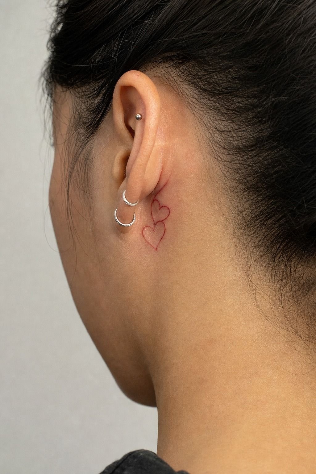 Red Heart Matching Couple Tattoo