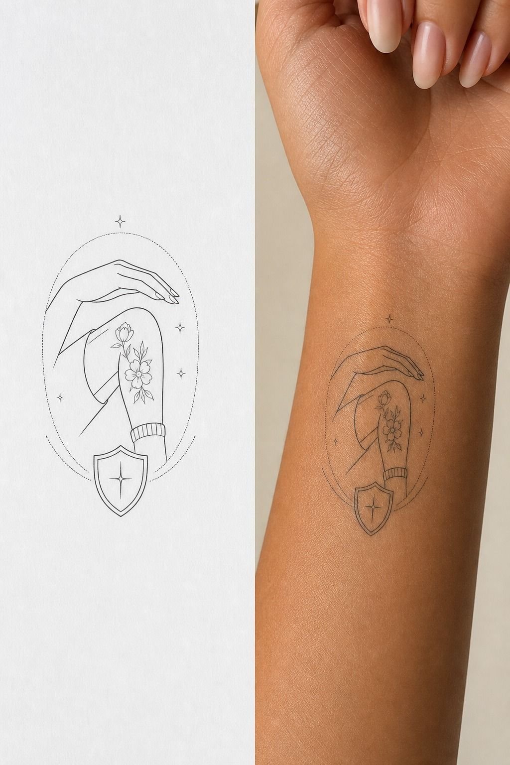 Protect fresh ink from knee friction and bending