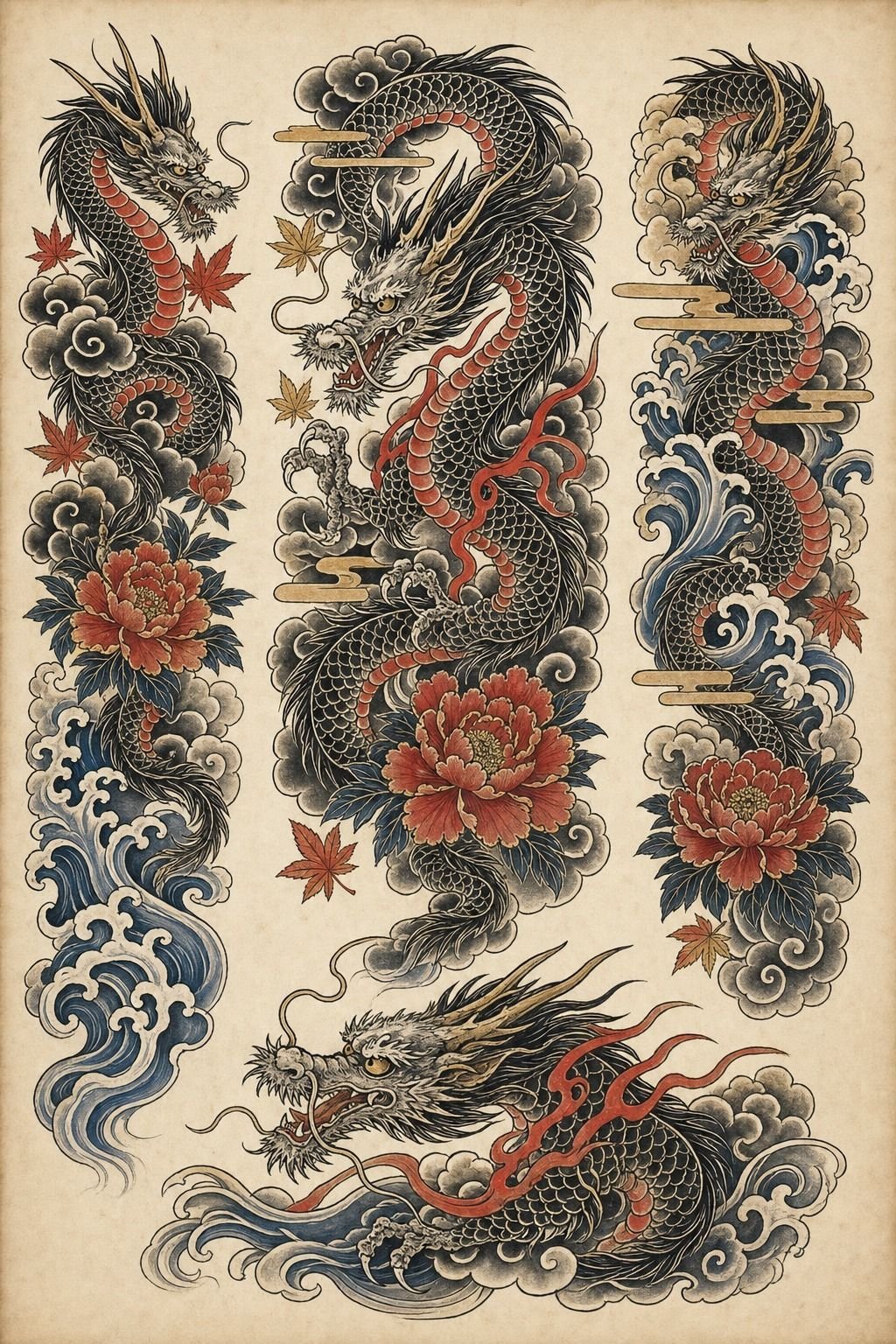 Anchor a Japanese Dragon Across the Side Torso