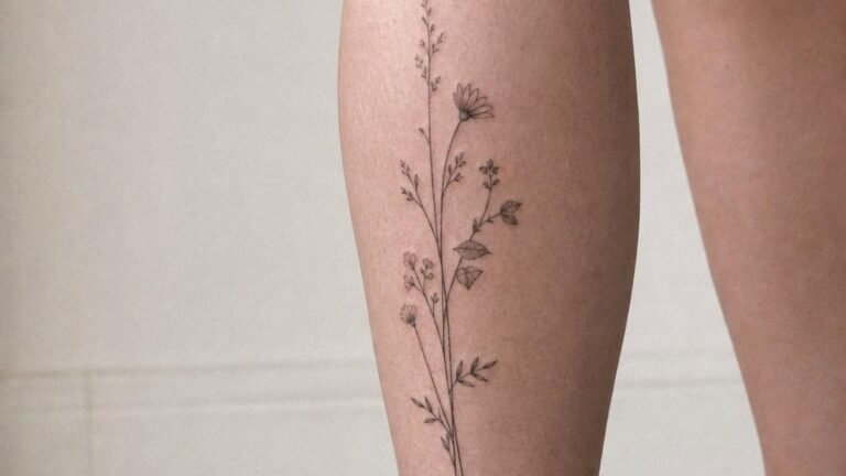 Timeless Calf Tattoos For Women That Heal Clean and Age Well