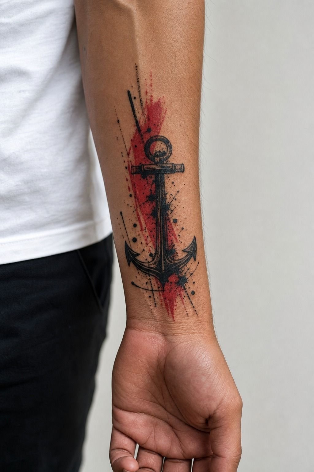 Choose a Trash Polka Tattoo Design Anchor