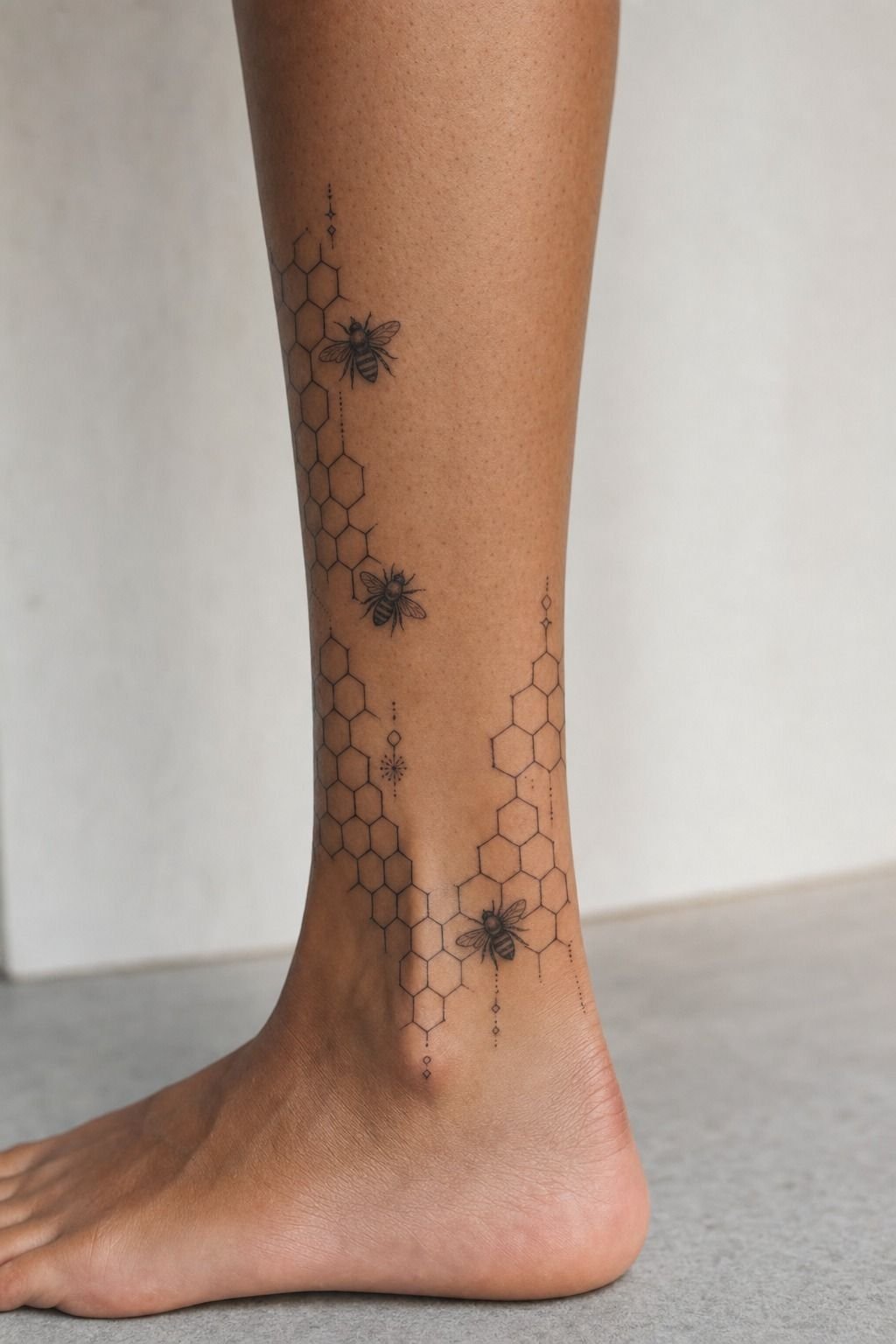 Choose A Honeycomb Honeybee Tattoo For Structure
