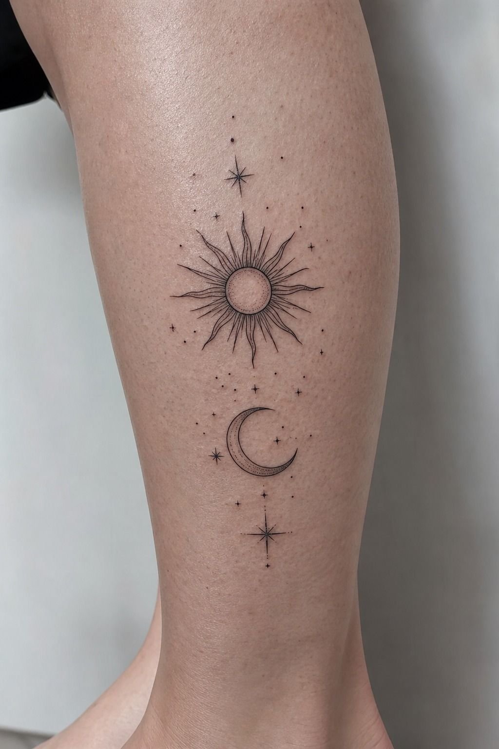 Plan Matching Trio Sun Moon Tattoos