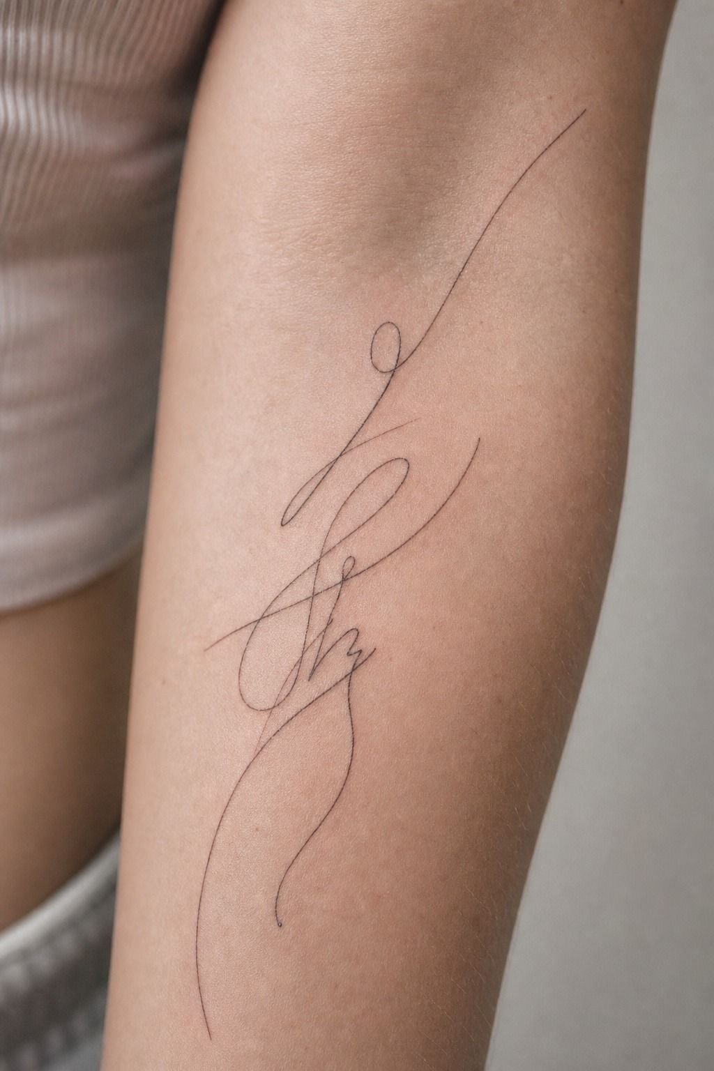 Tiny Script Quotes On Inner Arms
