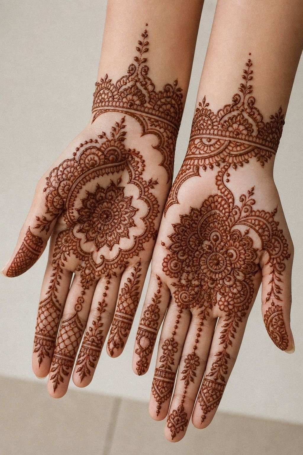 Open Skin Henna Finger Pattern