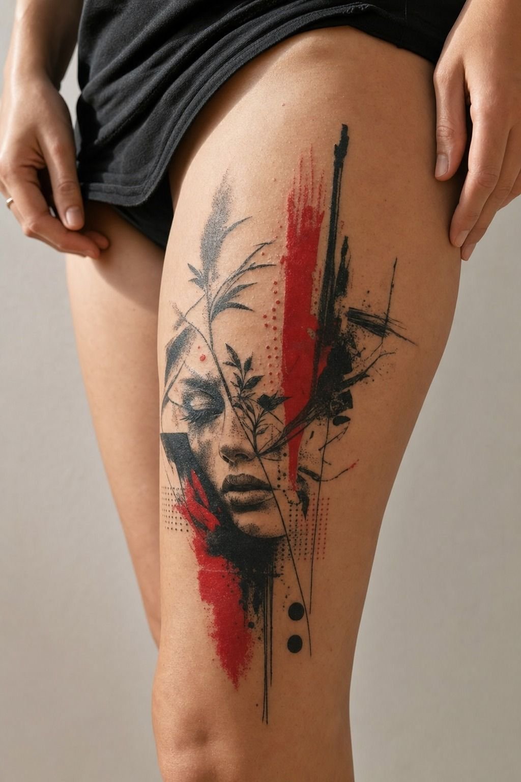 Keep Trash Polka Tattoo Linework Sharp and Legible
