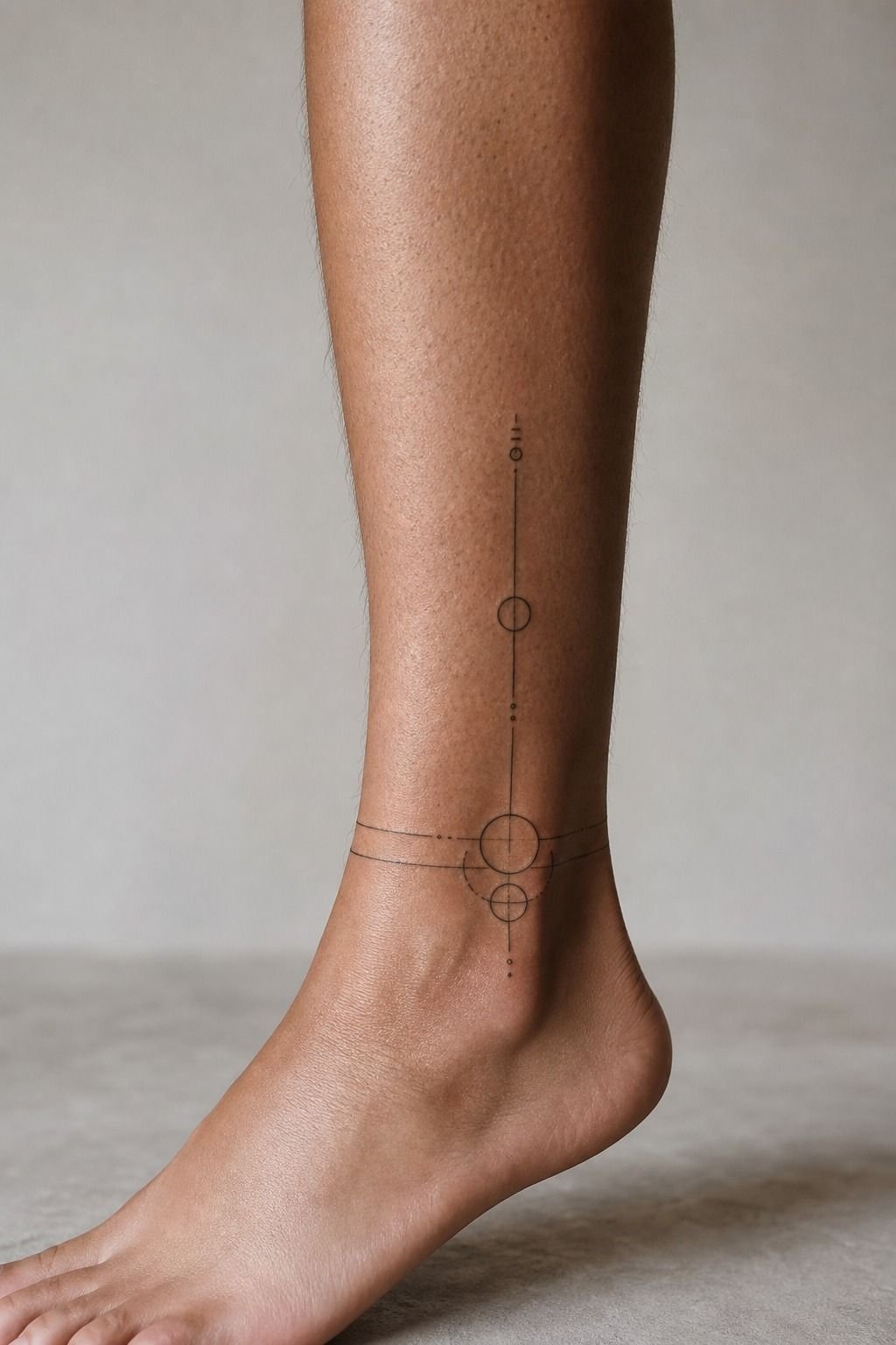Minimal Circle Against a Solid Ankle Line