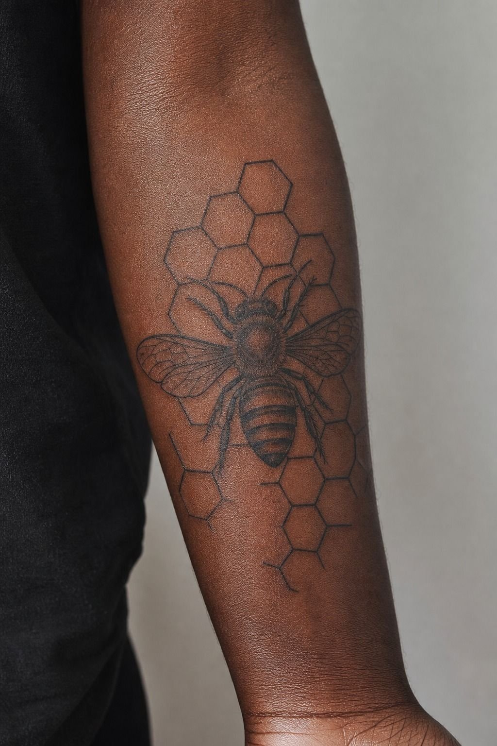 Build A Forearm Honeybee Tattoo With Honeycomb