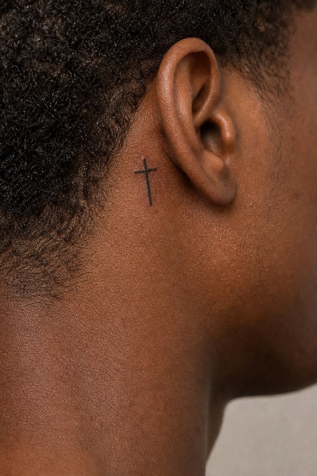 Keep the Behind-Ear Cross Stubbornly Plain