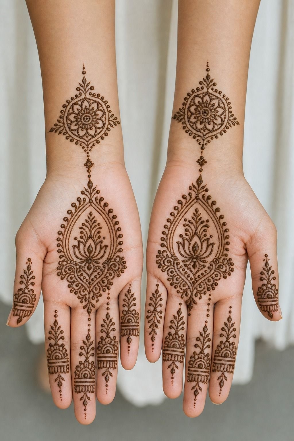 Why does a small wrist mandala read cleaner?