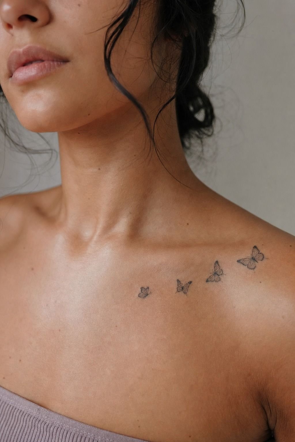 Place Tiny Butterflies Along Your Collarbone