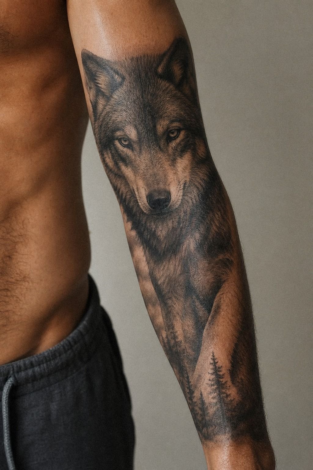 I Added A Realistic Wolf On Bicep