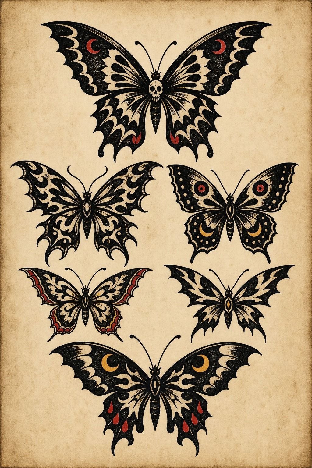 Choose Blackwork For A Striking Butterfly Silhouette